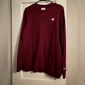Men’s maroon Champion crewneck (size M)